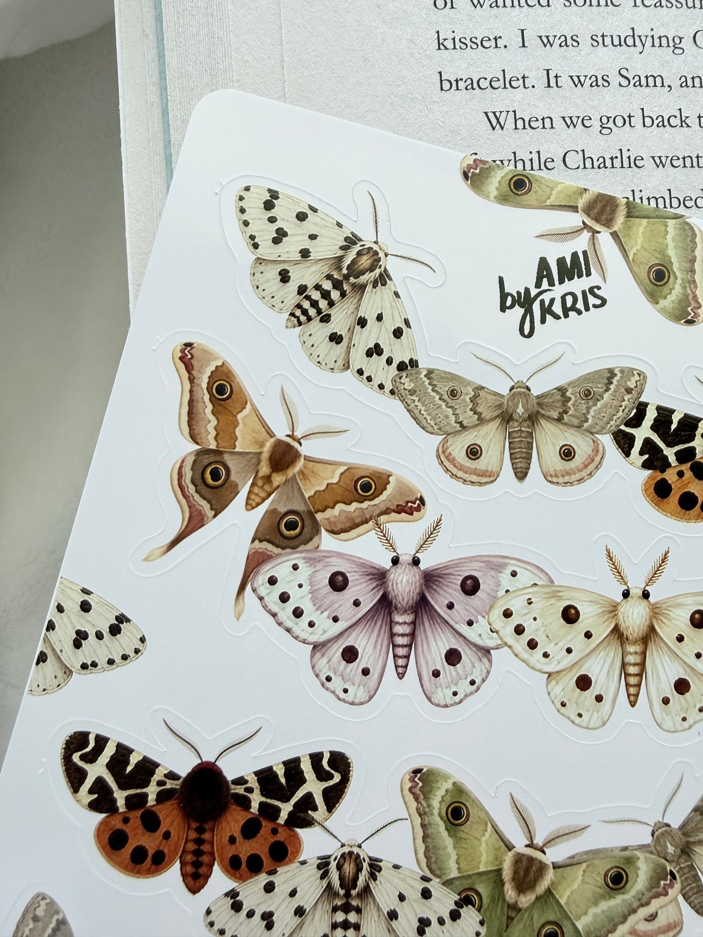 Fantasy Moths Ornate Sticker Sheet I