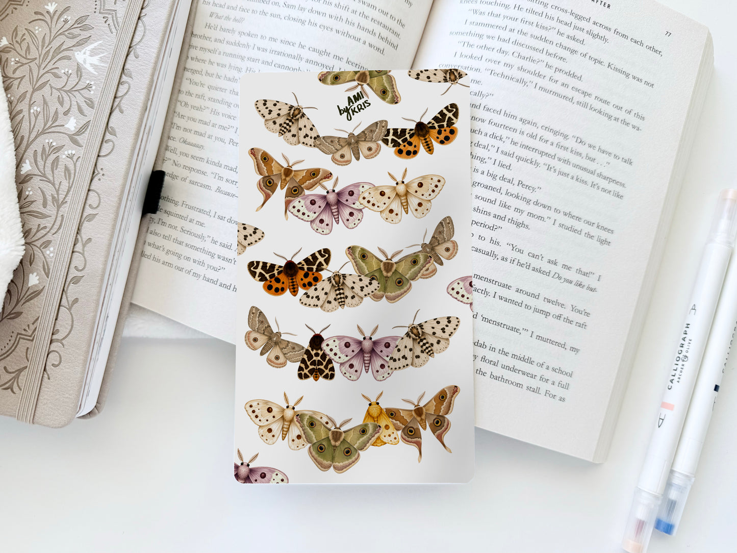 Fantasy Moths Ornate Sticker Sheet I