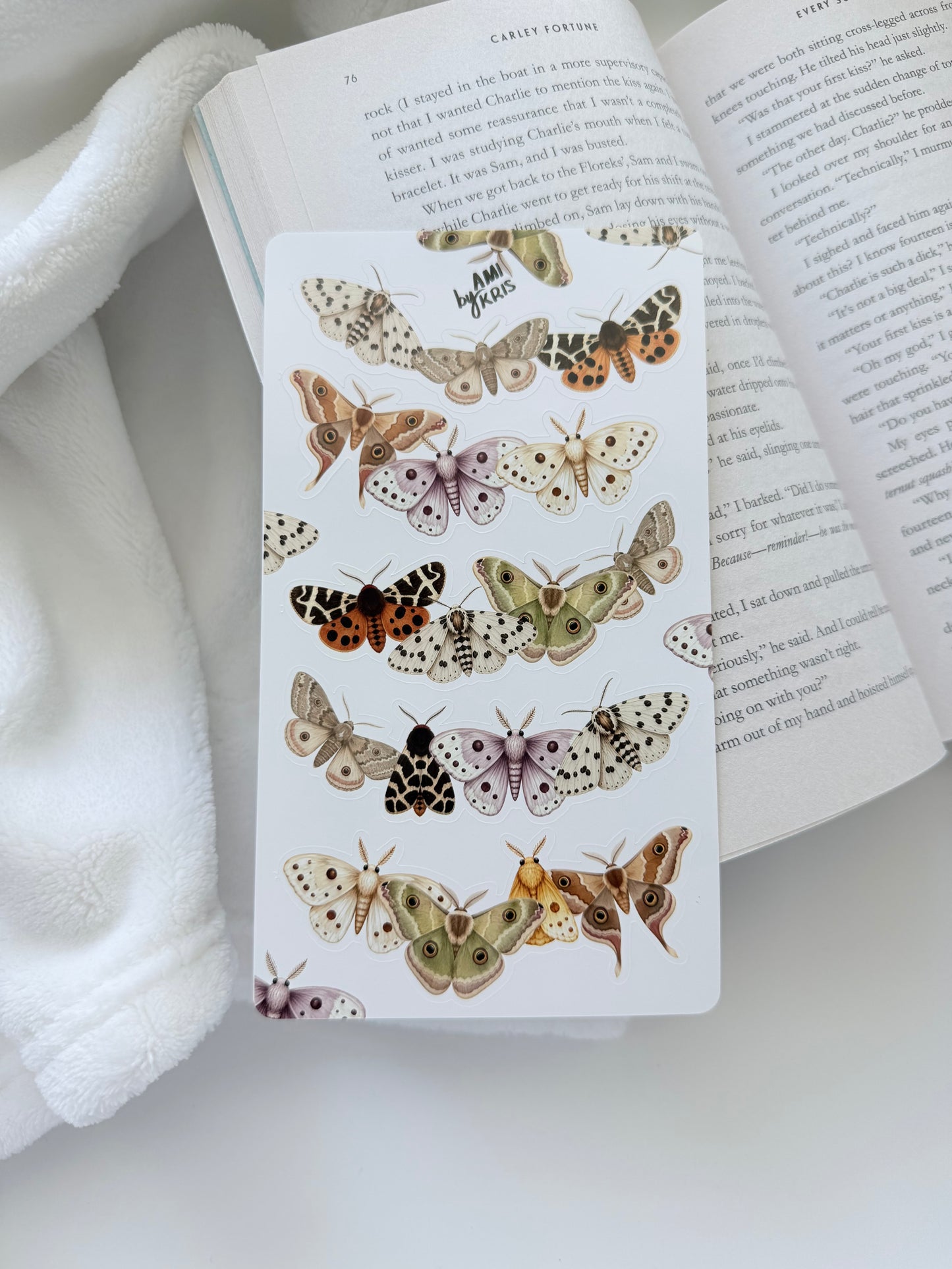 Fantasy Moths Ornate Sticker Sheet I