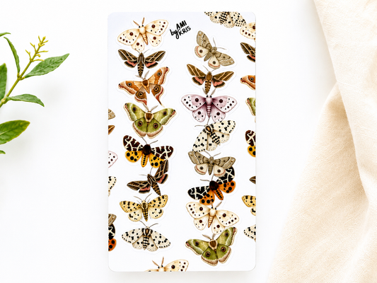 Fantasy Moths Ornate Sticker Sheet II